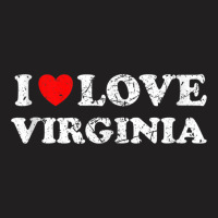 Distressed Grunge Worn Out Style I Love Virginia Tank Top T-shirt | Artistshot