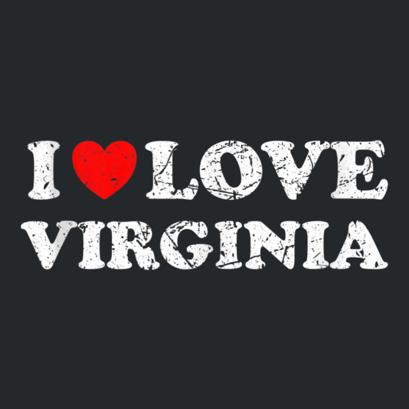 Distressed Grunge Worn Out Style I Love Virginia Tank Top Crewneck Sweatshirt | Artistshot