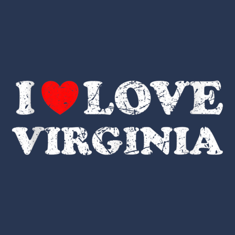 Distressed Grunge Worn Out Style I Love Virginia Tank Top Men Denim Jacket | Artistshot