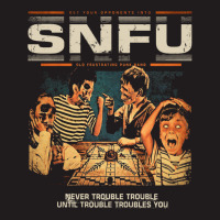 Snfu  Never Trouble Trouble Until Trouble Troubles You Premium Waist Apron | Artistshot