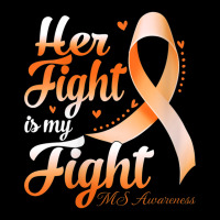 Womens Her Fight Is My Fight Ms Awareness Warrior Ribbon V Neck T Shir Toddler Sweatshirt | Artistshot