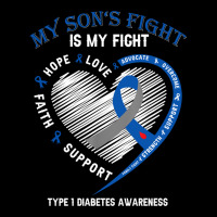 T1d Mom Dad Parents My Son's Fight Type 1 Diabetes Awareness Long Slee Unisex Jogger | Artistshot