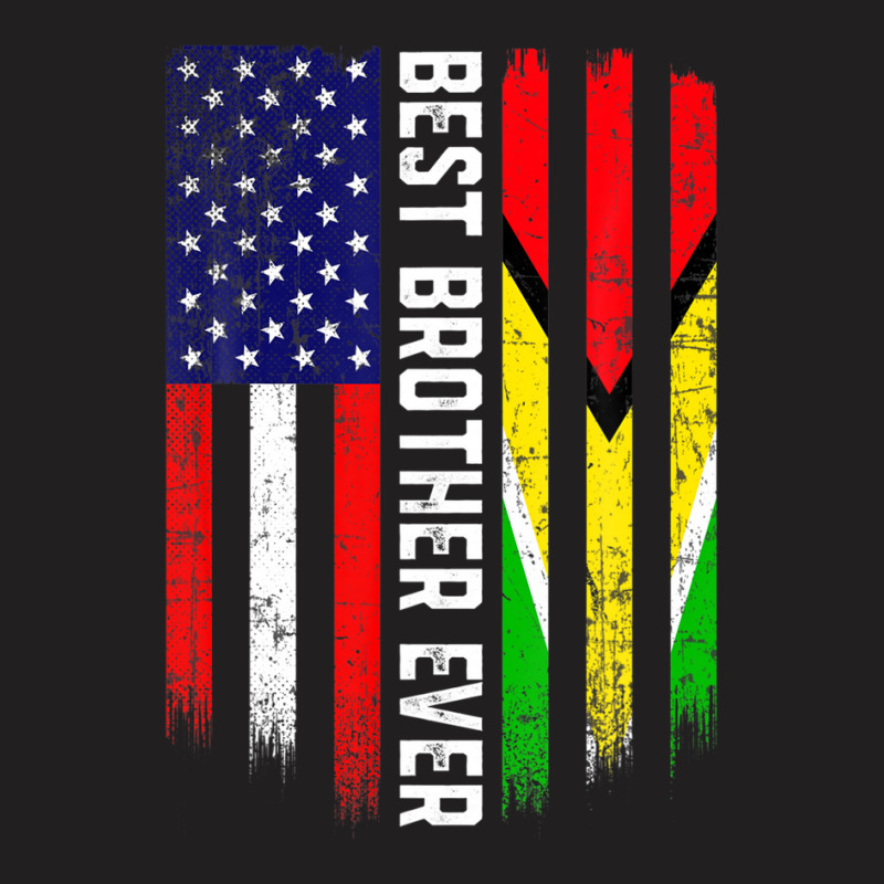 Retro Best Brother Ever American Guyana Flag Father's Day T-shirt | Artistshot