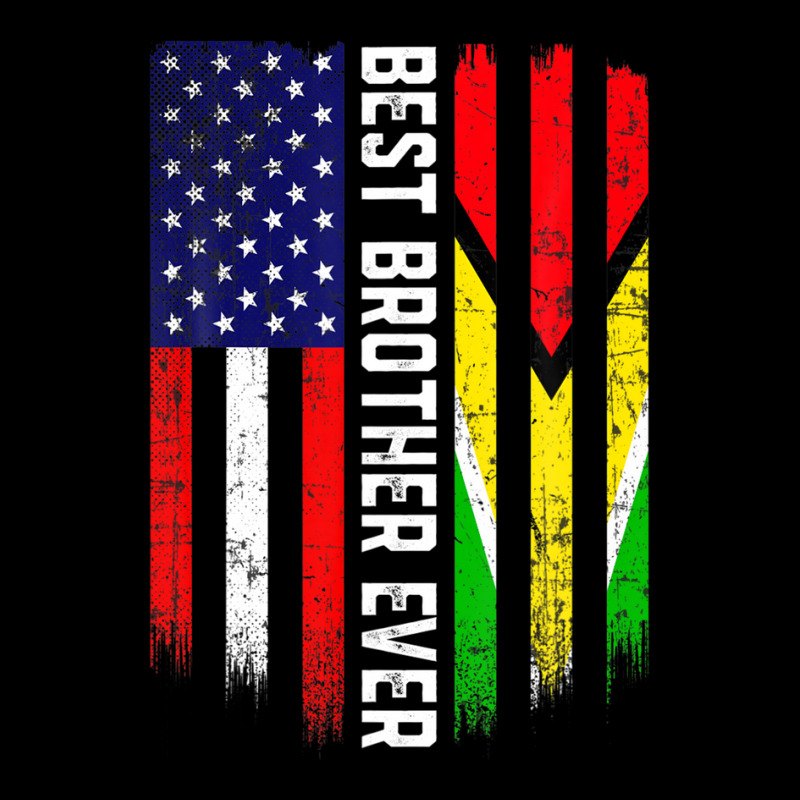 Retro Best Brother Ever American Guyana Flag Father's Day V-neck Tee | Artistshot