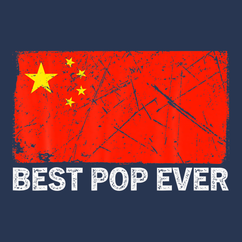 Retro Best Pop Ever China Flag Distressed Father's Day Men Denim Jacket | Artistshot