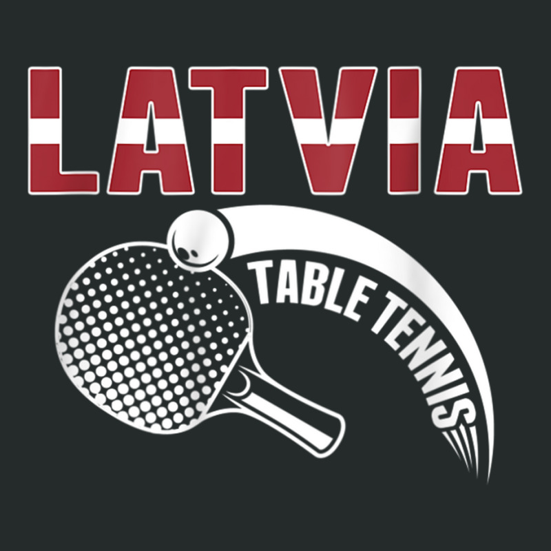 Latvia Table Tennis Lovers Latvian Ping Pong Team Supporter Raglan Bas Women's Triblend Scoop T-shirt by cm-arts | Artistshot