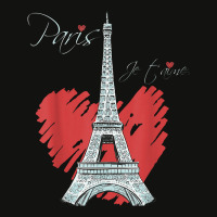 I Love Paris Eiffel Tower French Souvenir France Parisian T Shirt Scorecard Crop Tee | Artistshot