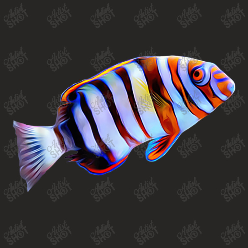 Harlequin Tusk Wrasse Saltwater Coral Reef Fish Ladies Fitted T-Shirt by ValentinoHoover | Artistshot