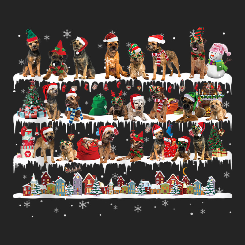 Border Terrier Christmas Snow Layers Santa Dog Ugly Xmas Tank Top 3/4 Sleeve Shirt | Artistshot