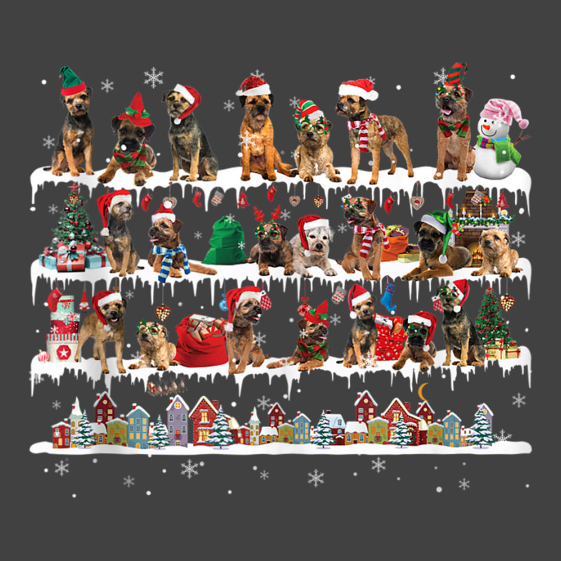 Border Terrier Christmas Snow Layers Santa Dog Ugly Xmas Tank Top Vintage T-shirt | Artistshot