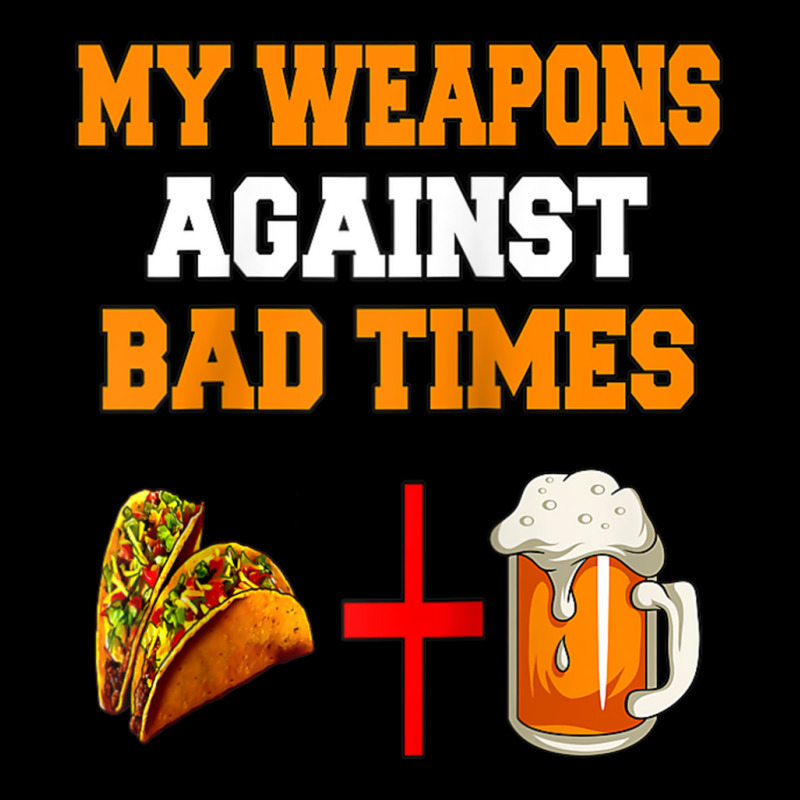 My Weapons Against Bad Times Tacos + Beer Lovers Design Gift Raglan Ba Kids Cap by cm-arts | Artistshot