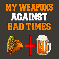 My Weapons Against Bad Times Tacos + Beer Lovers Design Gift Raglan Ba Bucket Hat | Artistshot