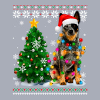 Ugly Australian Cattle Dog Santa Hat Christmas Tree Light Sweatshirt Tank Dress | Artistshot