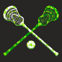 Funny Lacrosse St Patricks Day Boys Men Shamrock Ball T Shirt Ladies Fitted T-shirt | Artistshot