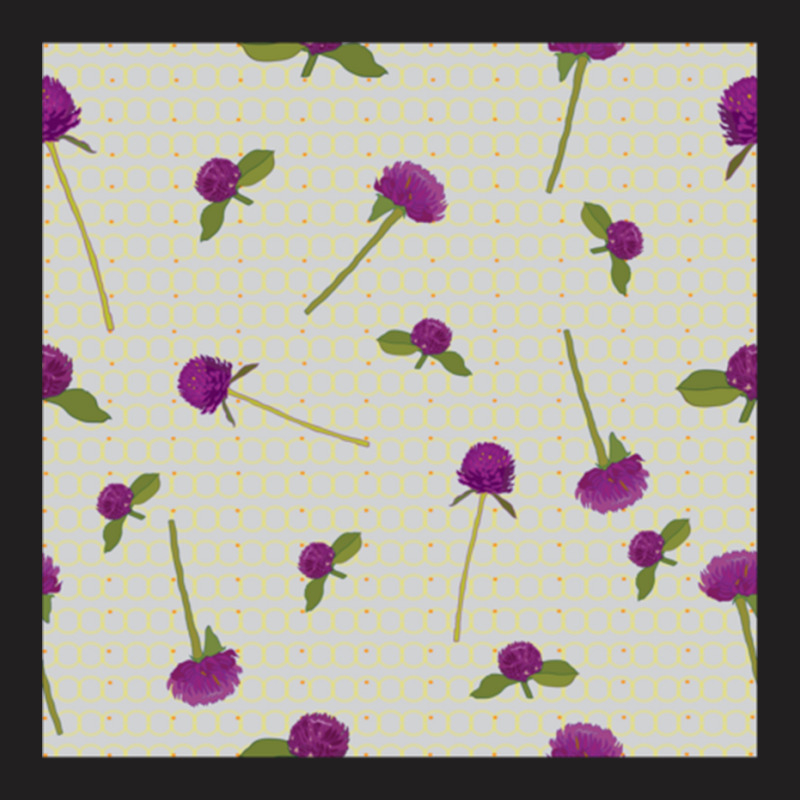 Globe Amaranth Vadamalli Seamless Pattern For Onam Trends T-Shirt by cm-arts | Artistshot