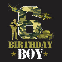 Kids 6th Birthday Military Themed Camo Boys 6 Yrs Old Soldier T-shirt | Artistshot