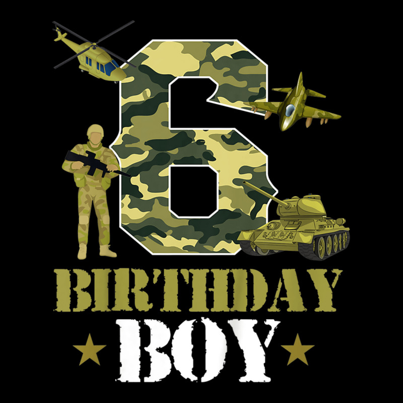 Kids 6th Birthday Military Themed Camo Boys 6 Yrs Old Soldier Lightweight Hoodie | Artistshot