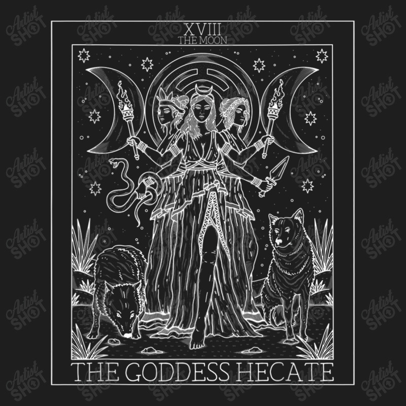 Hecate Tarot Card Triple Moon Goddess Witch Wiccan Pagan Classic T-shirt by ValentinoHoover | Artistshot