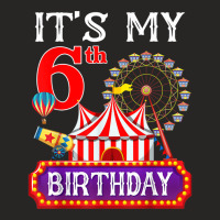 It's My 6th Birthday Ringmaster Circus Theme Carnival Bday Ladies Fitted T-shirt | Artistshot