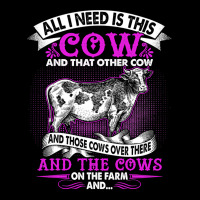 Cow Mooey All I Need Is This Cow On The Farm Cow Farm Farming Working  Cropped Sweater | Artistshot