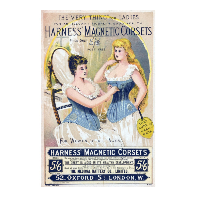 Vintage Medical Quackery Harness Magnetic Corsets Sticker | Artistshot