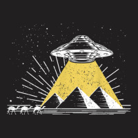 Ufo Alien Abduction Pyramids Ancient Egypt Camels Science T-shirt | Artistshot