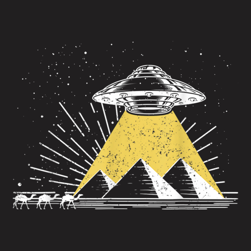 Ufo Alien Abduction Pyramids Ancient Egypt Camels Science T-shirt | Artistshot