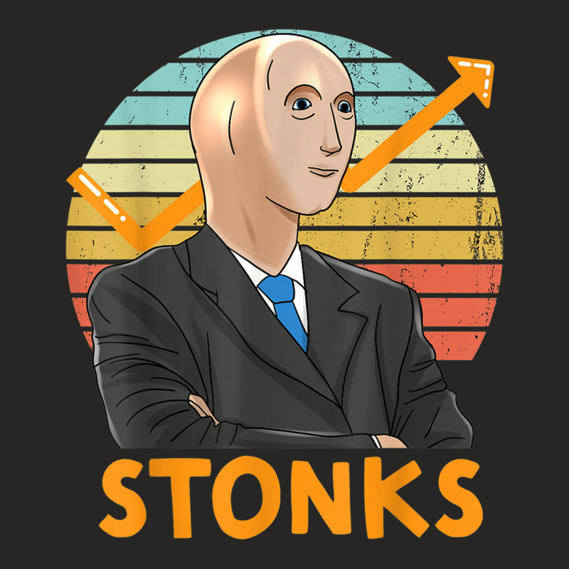 Stonks Guy Dank Meme Funny Stock Broker Stonks Guy Dank Meme Ladies Fitted T-Shirt by ShelleyDoppelmayr | Artistshot