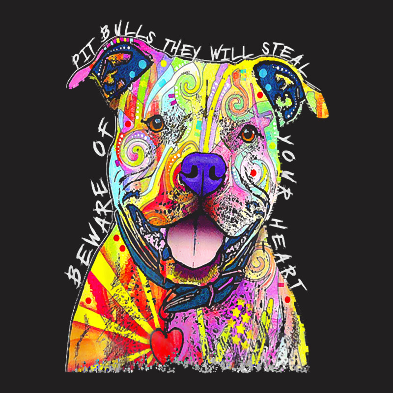 Pitbull T  Shirt Beware Of Pitbulls They Will Steal Your Heart T  Shir T-shirt | Artistshot