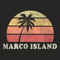 Marco Island Fl Vintage 70s Retro Throwback Design Ladies Fitted T-shirt | Artistshot