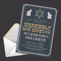 Bar Mitzvah Invitation Novelty Design T Shirt Ladies Curvy T-shirt | Artistshot