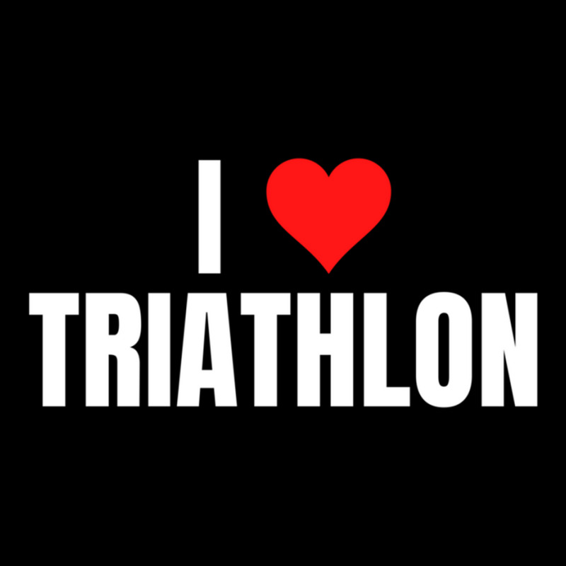 I Love Triathlon Cropped Hoodie by cm-arts | Artistshot