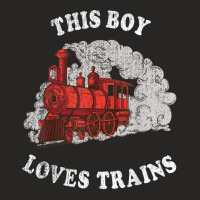 This Boy Loves Trains Locomotive Lover Wagon Boys Toddler Ladies Fitted T-shirt | Artistshot