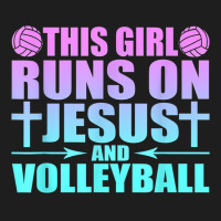 This Girl Runs On Jesus And Volleyball Novelty Classic T-shirt | Artistshot