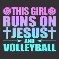 This Girl Runs On Jesus And Volleyball Novelty Vintage Short | Artistshot