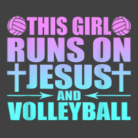 This Girl Runs On Jesus And Volleyball Novelty Vintage T-shirt | Artistshot