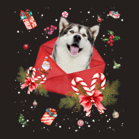 Alaskan Malamute Dog In Christmas Card Ornament Pajama Xmas Premium T Tank Top | Artistshot