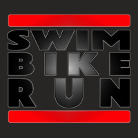 Swim Bike Run Triathlon Ladies Fitted T-shirt | Artistshot