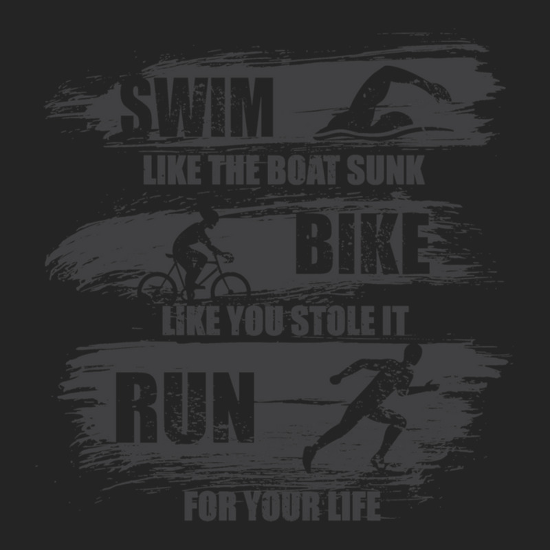 Swim Like The Boat Sunk Bike Like You Stole It Run For Your Life, Spor 3/4 Sleeve Shirt by cm-arts | Artistshot