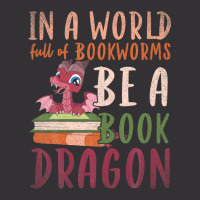 Funny In A World Full Of Bookworms Be A Book Dragon Reading Vintage Hoodie | Artistshot