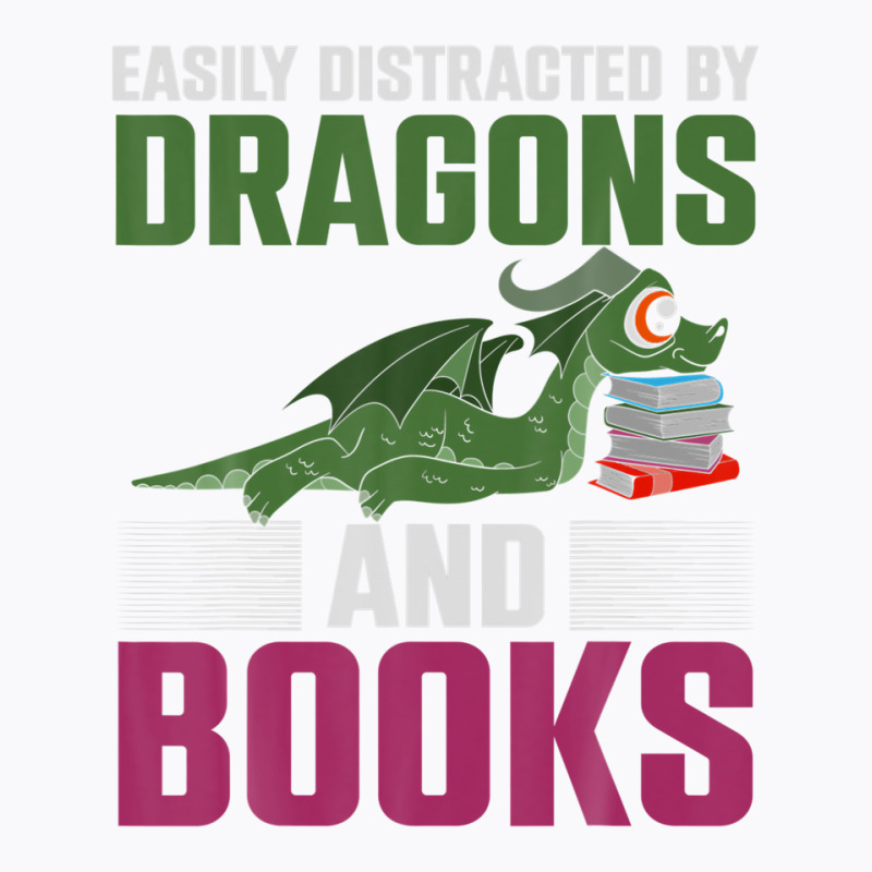 Fantasy Animal Dragon Book Reading Funny Book Dragon T-shirt | Artistshot