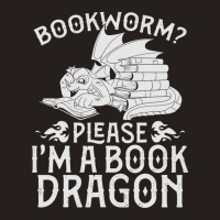 Fantasy Animal Bookworm Librarian Reading Funny Book Dragon Tank Top | Artistshot