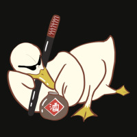 Duck With A Sword Funny Cute Scorecard Crop Tee | Artistshot