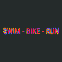 Swim Bike Run, Triathlon Pop Art Women's Triblend Scoop T-shirt | Artistshot