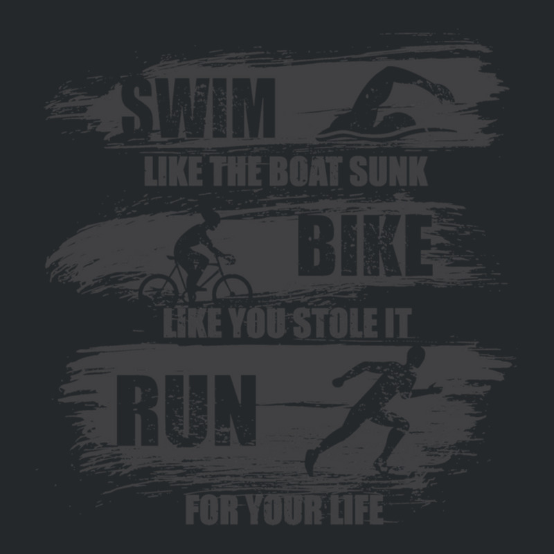 Swim Like The Boat Sunk Bike Like You Stole It Run For Your Life, Spor Crewneck Sweatshirt by cm-arts | Artistshot