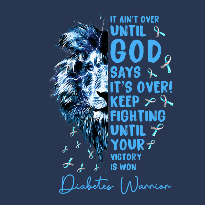 Diabetes Diabetic Warrior It Aint Over Until God Says Its Over 40 Diab Men Denim Jacket | Artistshot