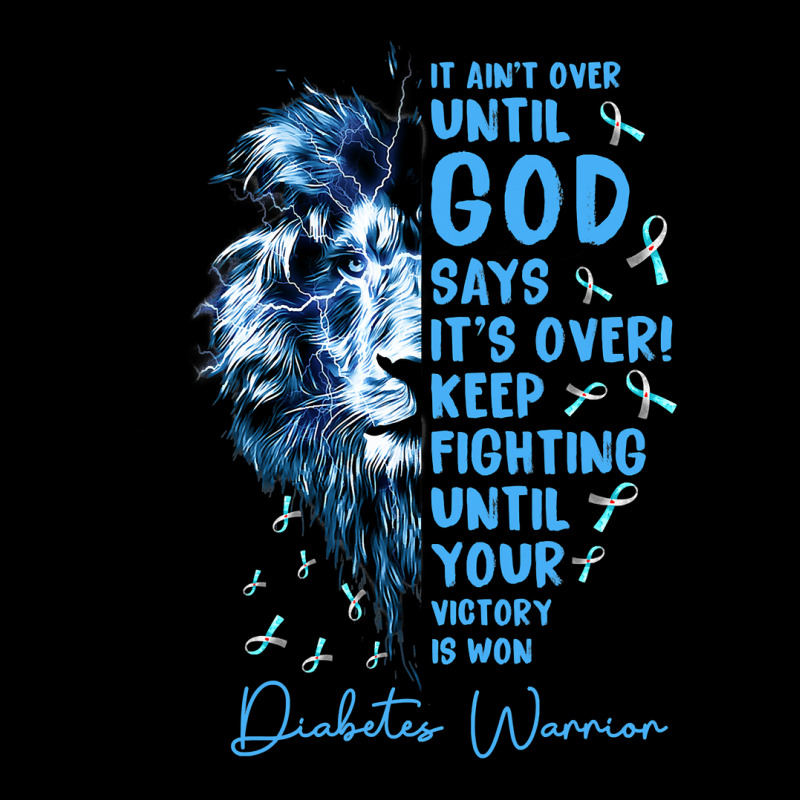 Diabetes Diabetic Warrior It Aint Over Until God Says Its Over 40 Diab Fleece Short | Artistshot