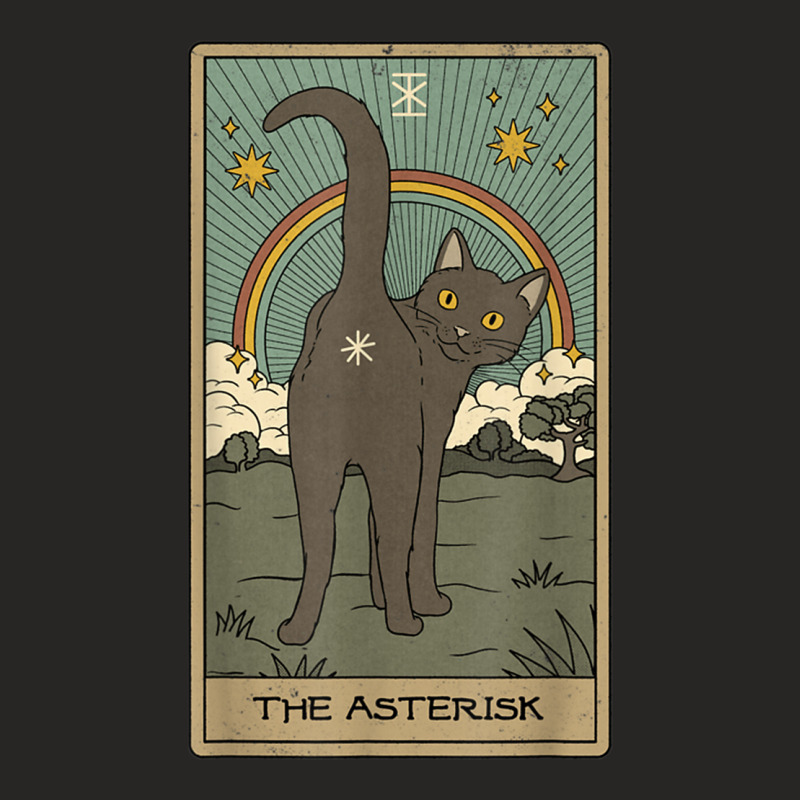 Tarot Card Cat The Asterisk Cosmic Graphic Ladies Fitted T-Shirt by ReginaldLewisMay | Artistshot