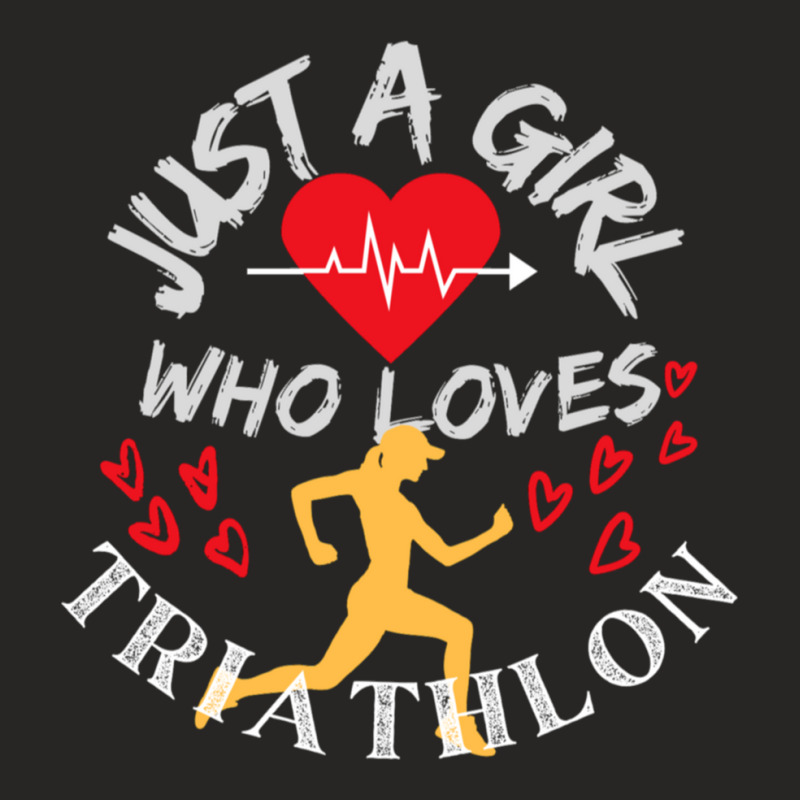 Triathlete Definition Just A  Who Loves Triathlon Ladies Fitted T-Shirt by cm-arts | Artistshot