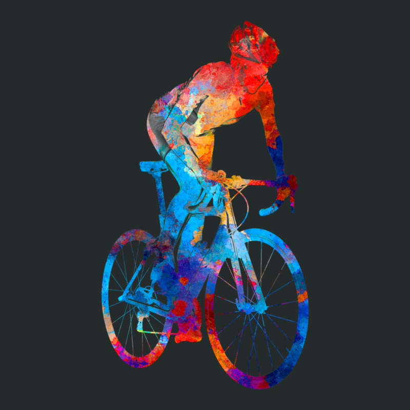 Woman Triathlon Cycling 06 Women's Triblend Scoop T-shirt by cm-arts | Artistshot